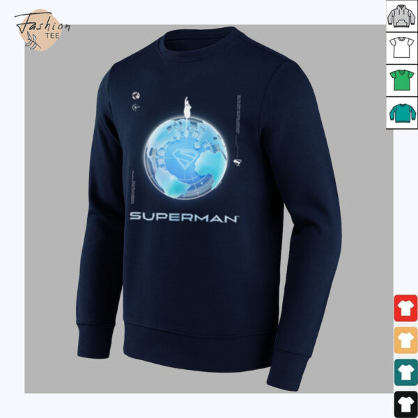 Superman (2025) Blue Chrome Flying Silhouette Logo shirt