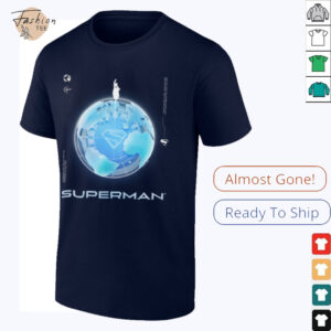 Superman (2025) Blue Chrome Flying Silhouette Logo shirt