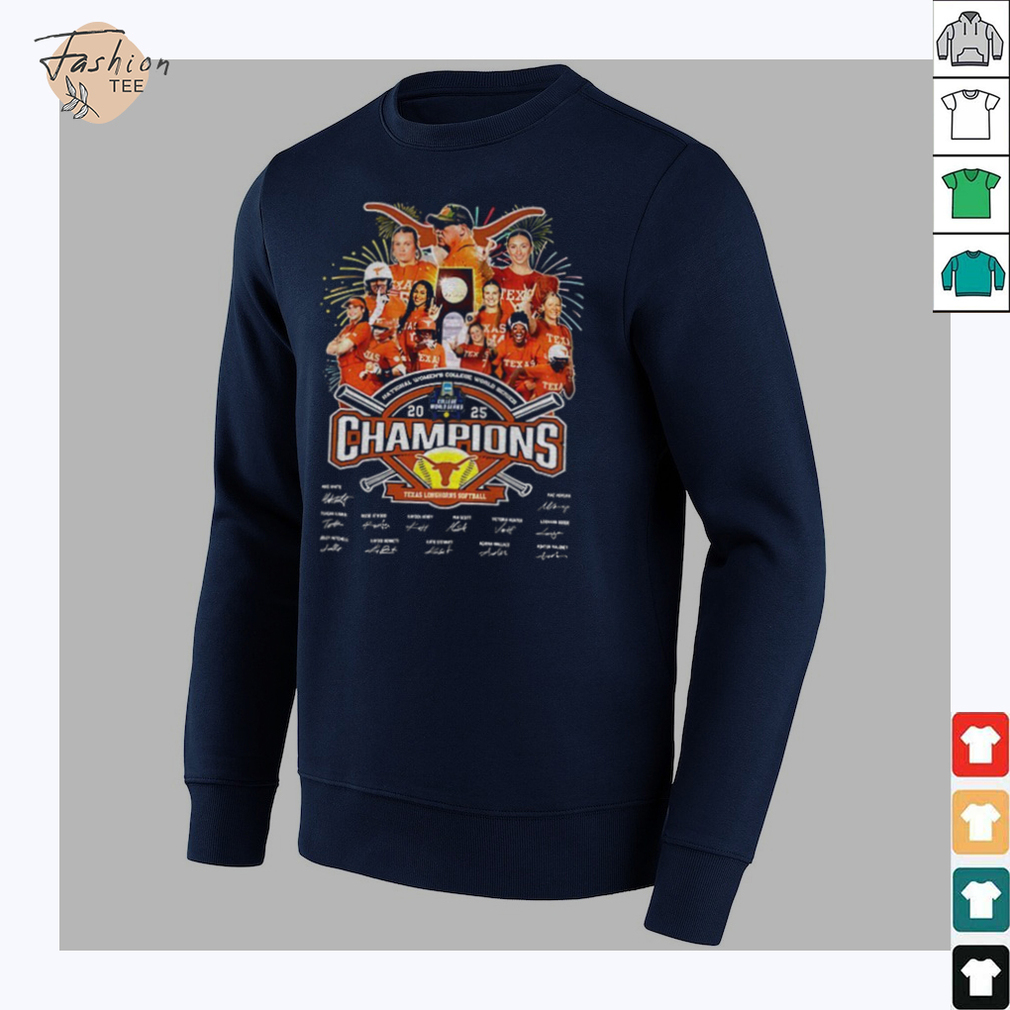 Texas Longhorns Softball National Women College World Series 2025 Champions signatures shirt Texas Longhorns Softball National Women College World Series 2025 Champions signatures shirt