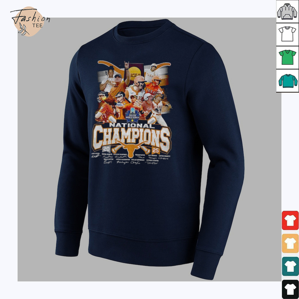 Texas Longhorns Women’s College World Series Champions 2025 signatures shirt Texas Longhorns Women’s College World Series Champions 2025 signatures shirt