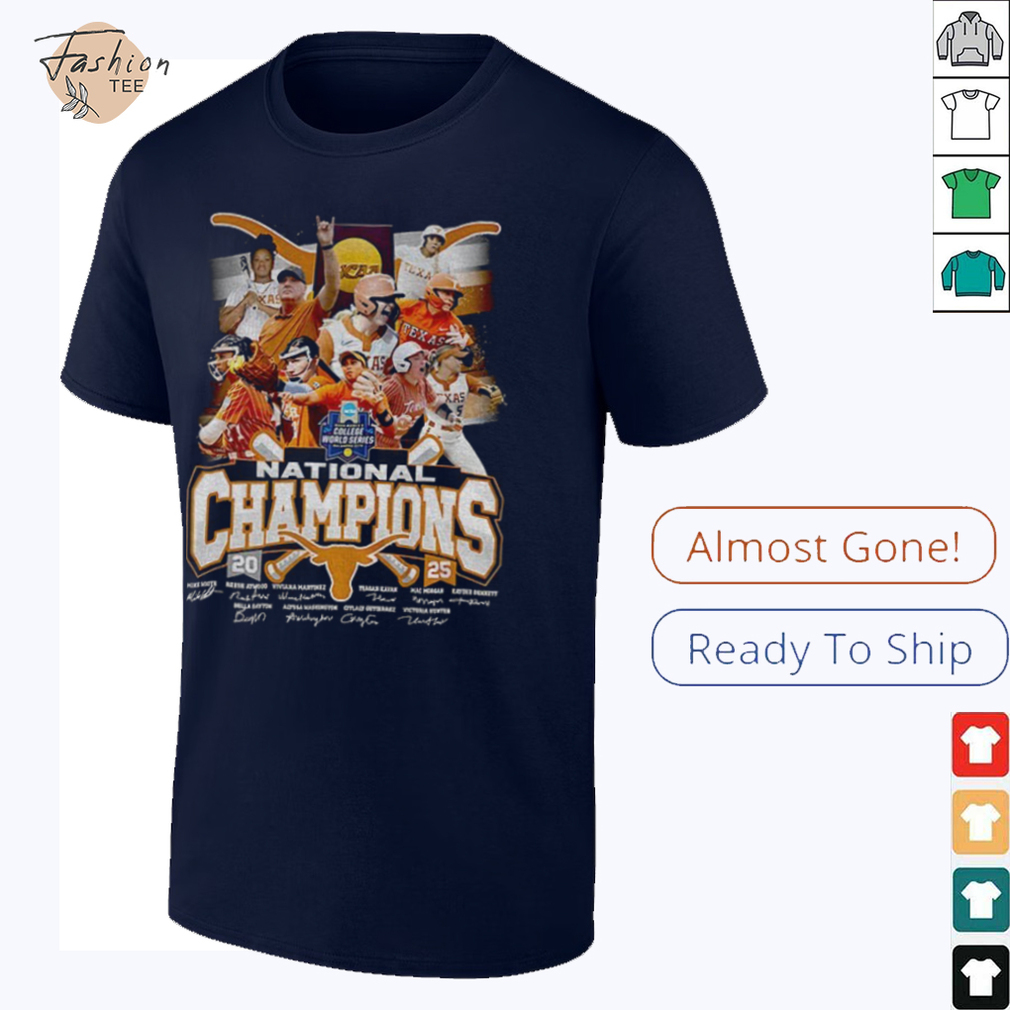 Texas Longhorns Women’s College World Series Champions 2025 signatures shirt Texas Longhorns Women’s College World Series Champions 2025 signatures shirt