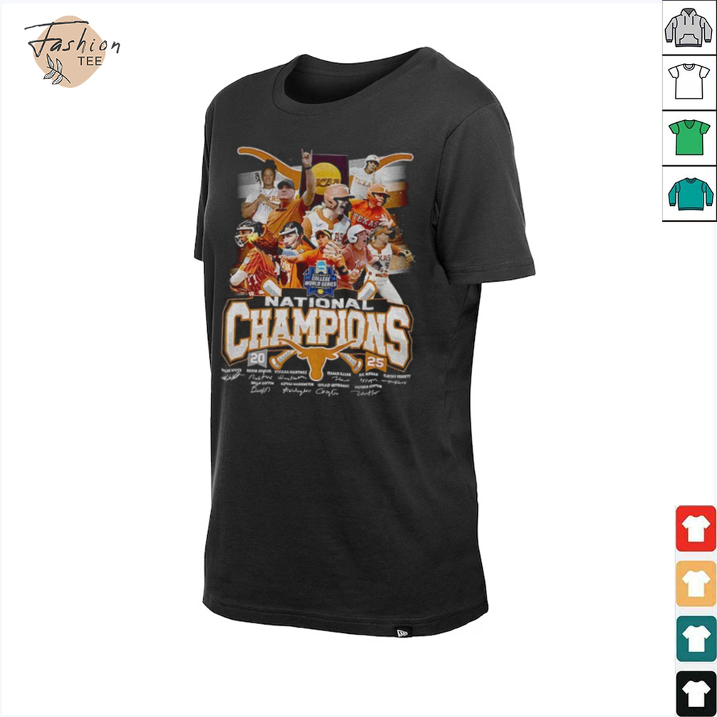Texas Longhorns Women’s College World Series Champions 2025 signatures shirt Texas Longhorns Women’s College World Series Champions 2025 signatures shirt