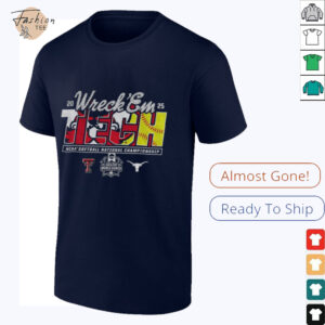 Texas Tech 2025 Softball College World Series Championship Final Wreck ‘Em Game Day shirt