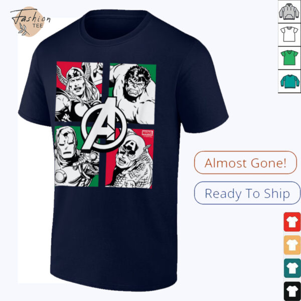 The Avengers Christmas Grid Shirt