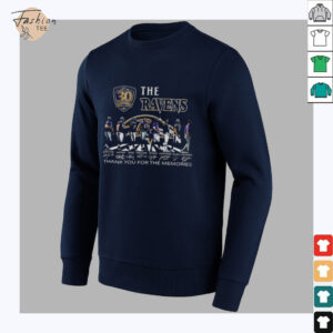 The Baltimore Ravens Abbey Road 30 Seasons Thank You For The Memories signatures shirt
