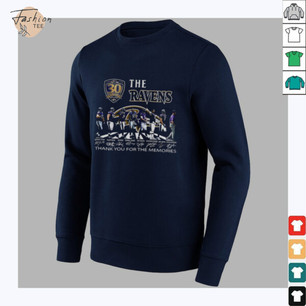 The Baltimore Ravens Abbey Road 30 Seasons Thank You For The Memories signatures shirt