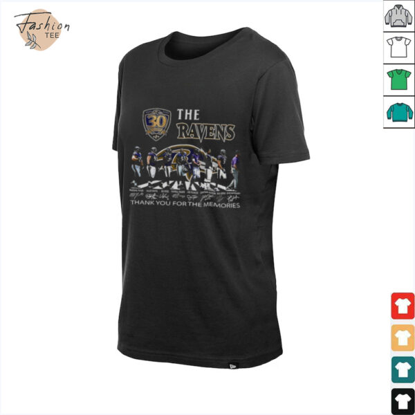 The Baltimore Ravens Abbey Road 30 Seasons Thank You For The Memories signatures shirt