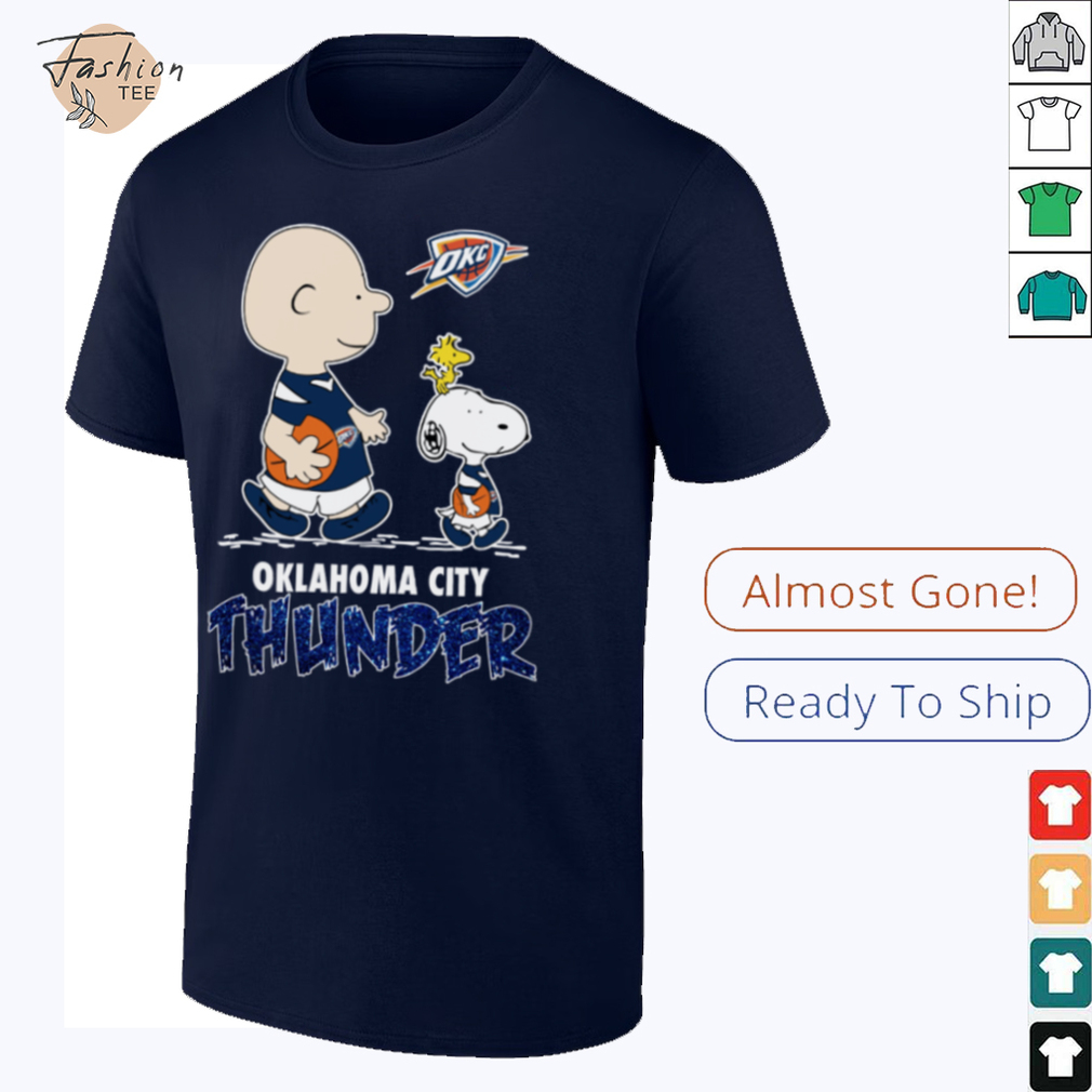The Peanuts Characters X Oklahoma City Thunder Basketball Shirt - Front View