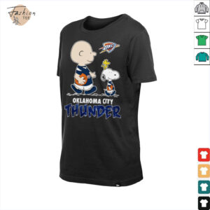 The Peanuts Characters X Oklahoma City Thunder Basketball Shirt