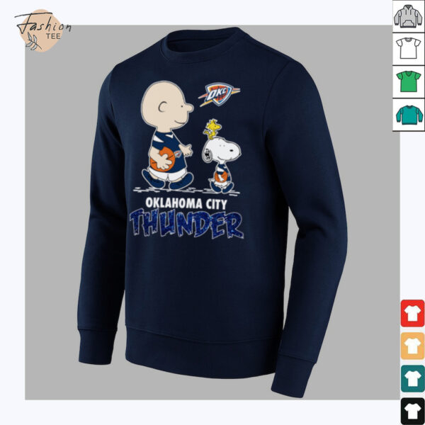 The Peanuts Characters X Oklahoma City Thunder Basketball Shirt