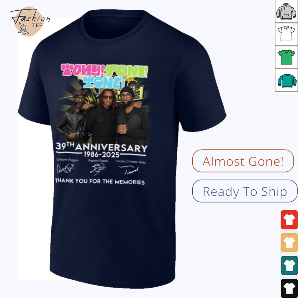 Tony Toni Toné 39th Anniversary 1986-2025 Thank You For The Memories Shirt - Front View