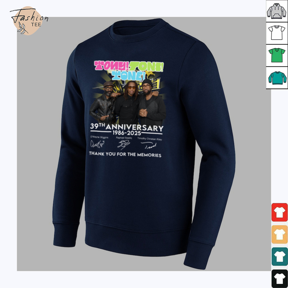 Tony Toni Toné 39th Anniversary 1986-2025 Thank You For The Memories Shirt - Back View
