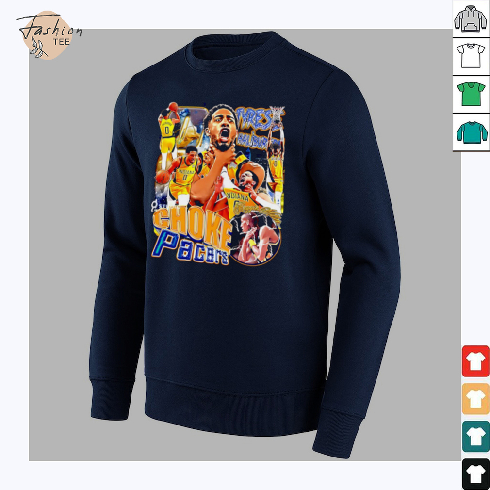Tyrese Haliburton Reggie Miller Choke Indiana Pacers basketball NBA Finals 2025 vintage shirt Tyrese Haliburton Reggie Miller Choke Indiana Pacers basketball NBA Finals 2025 vintage shirt