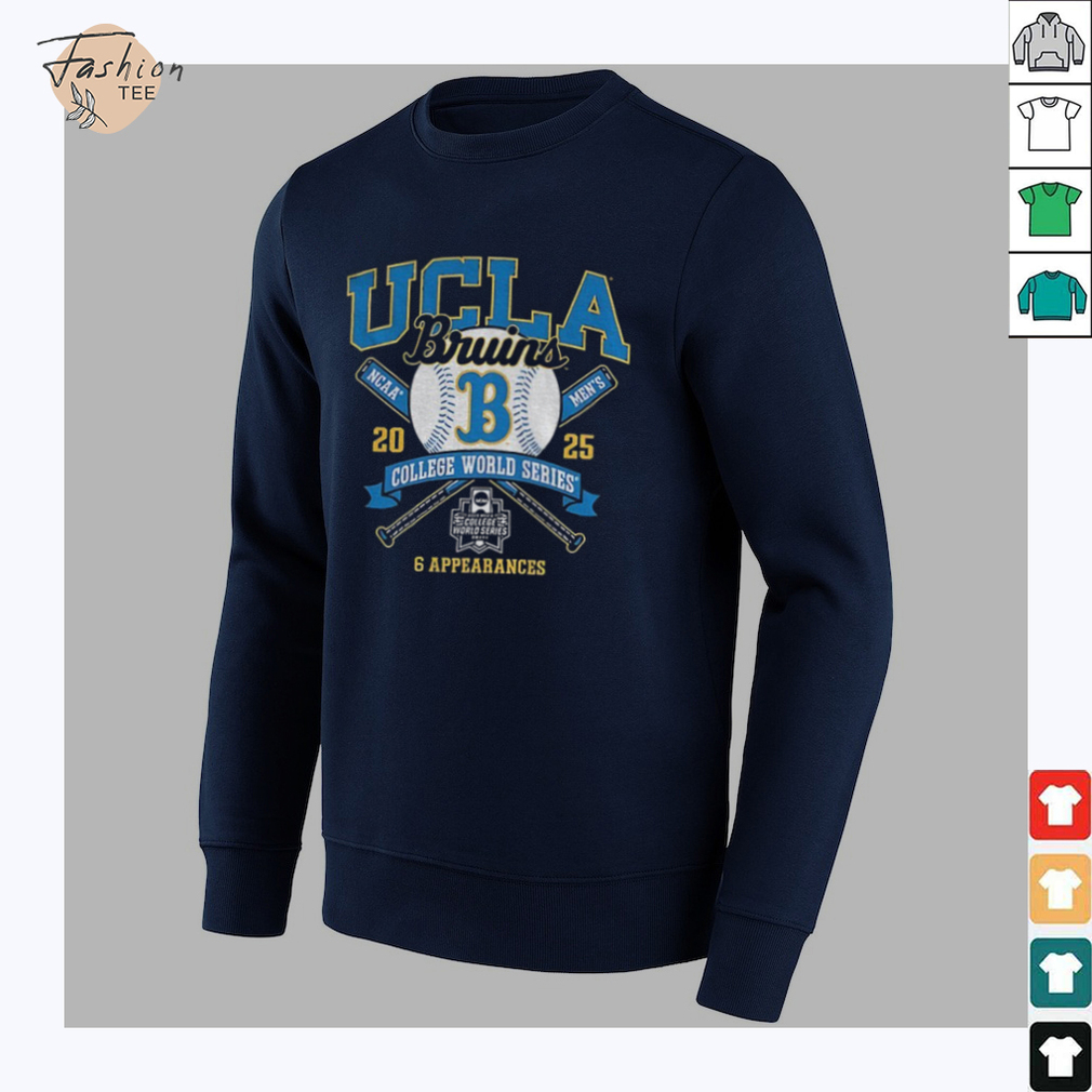 UCLA Bruins NCAA Men’s College World Series 2025 6 Appearances shirt UCLA Bruins NCAA Men’s College World Series 2025 6 Appearances shirt