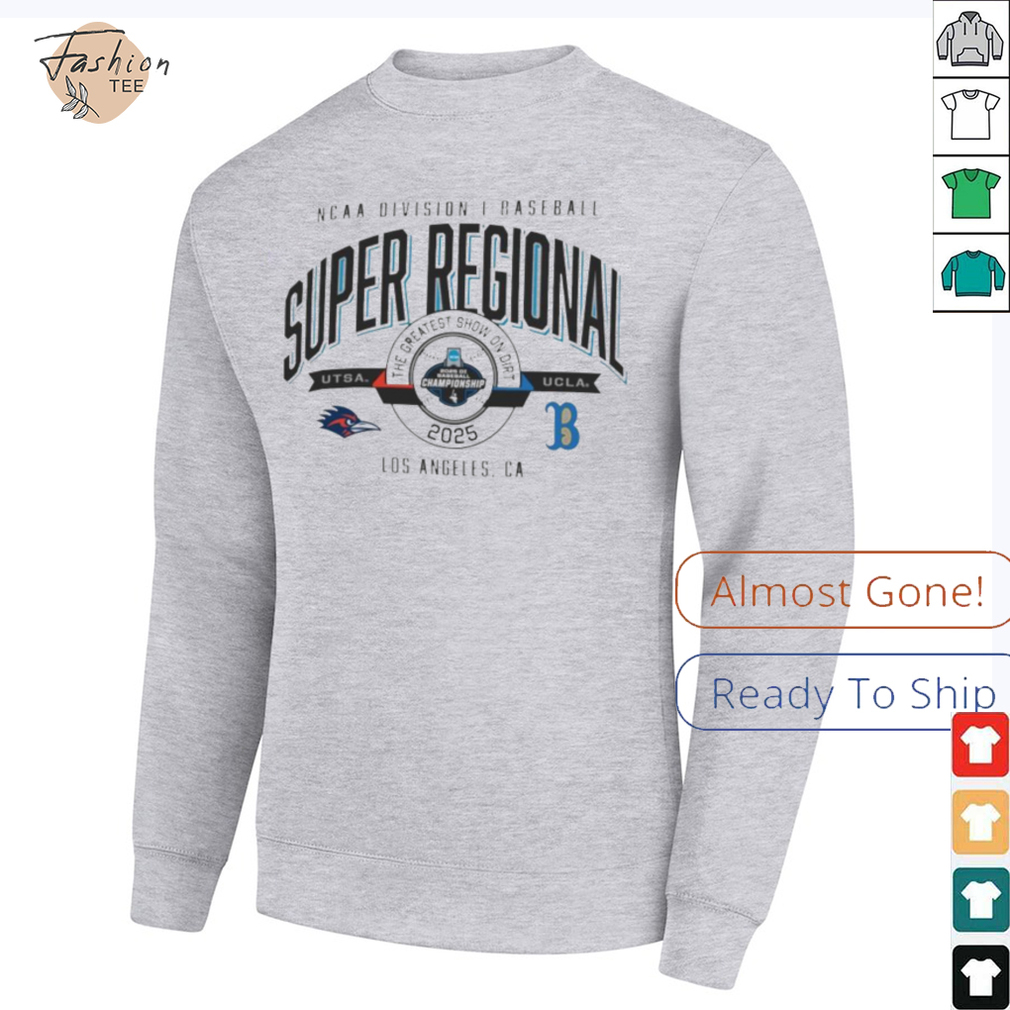 Ucla Bruins Vs UTSA Roadrunners 2025 NCAA Division I Baseball Super Regional T Shirt Ucla Bruins Vs UTSA Roadrunners 2025 NCAA Division I Baseball Super Regional T Shirt