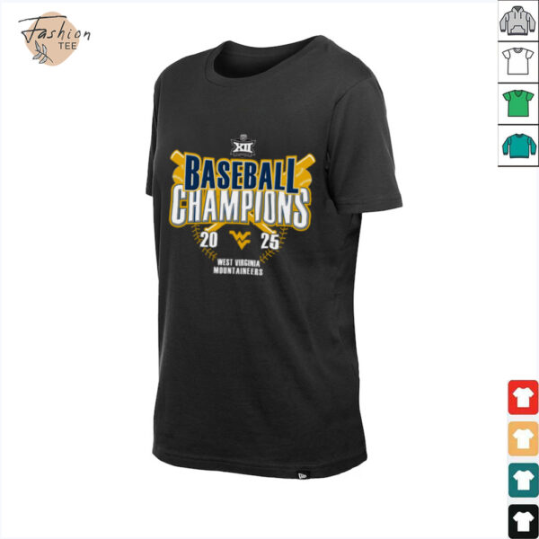 West Virginia Mountaineers 2025 Big 12 Baseball Champions T Shirt