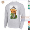 Western grazing cow crew shirt