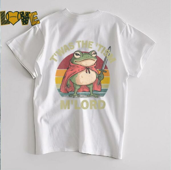 Womens Funny Memes T’was the ‘Tism M’Lord Retro Frog For Men Women V Neck T Shirt