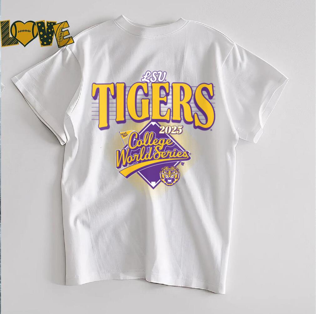 Womens LSU Tigers 2025 College World Series NCAA Baseball V Neck T Shirt Womens LSU Tigers 2025 College World Series NCAA Baseball V Neck T Shirt