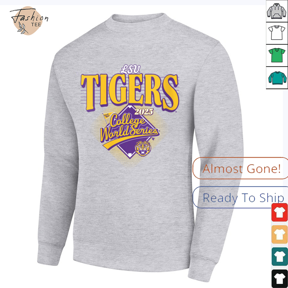 Womens LSU Tigers 2025 College World Series NCAA Baseball V Neck T Shirt Womens LSU Tigers 2025 College World Series NCAA Baseball V Neck T Shirt