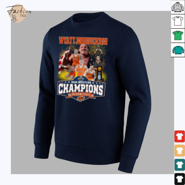 Wyatt Hendrickson NCAA Wrestling Champions Oklahoma State 2025 T Shirt
