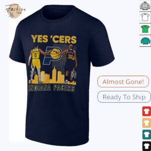 Yes’ Cers Tyrese Haliburton vs Reggie Miller Indiana Pacers NBA Basketball signatures shirt