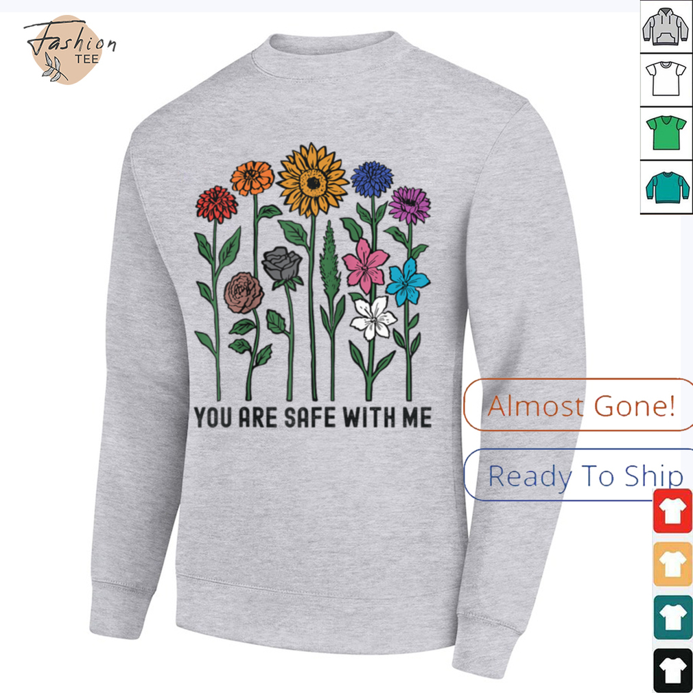 You Are Safe With Me Wildflower LGBTQ Pride Ally You’re Safe Raglan Baseball Tee You Are Safe With Me Wildflower LGBTQ Pride Ally You’re Safe Raglan Baseball Tee